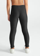 Calça Legging Infantil Feminina Recortada - PRETO
